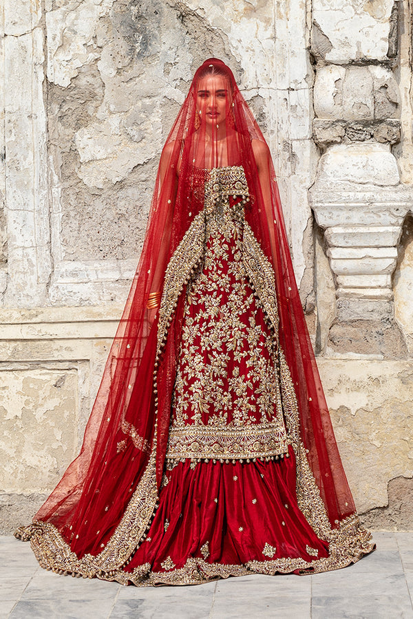 Red Farshi Lehanga (B25-003)