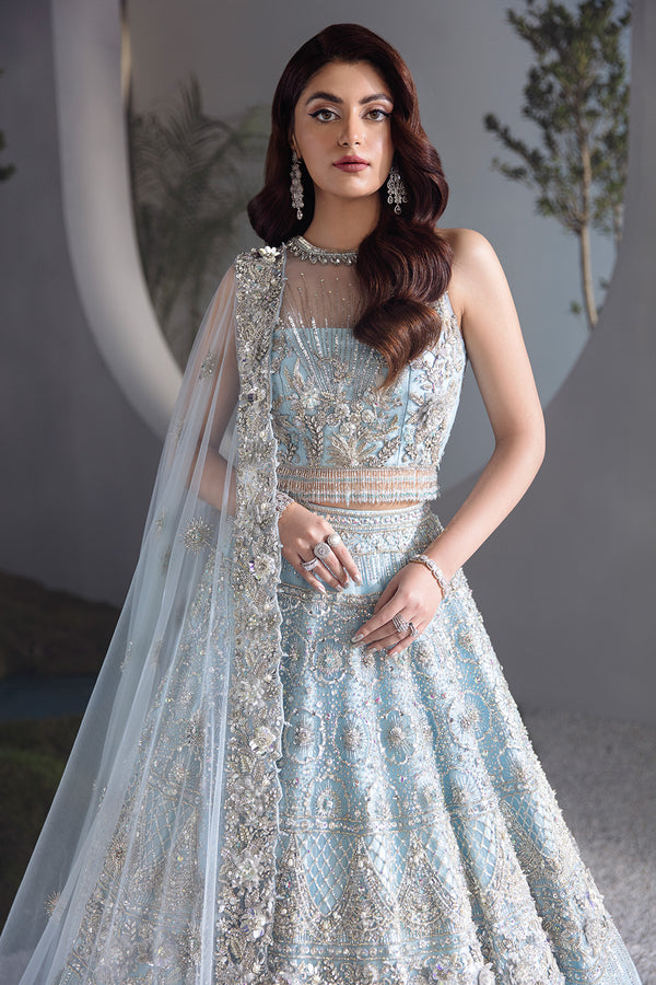 B22-004- ICE BLUE LEHNGA CHOLI BRIDAL